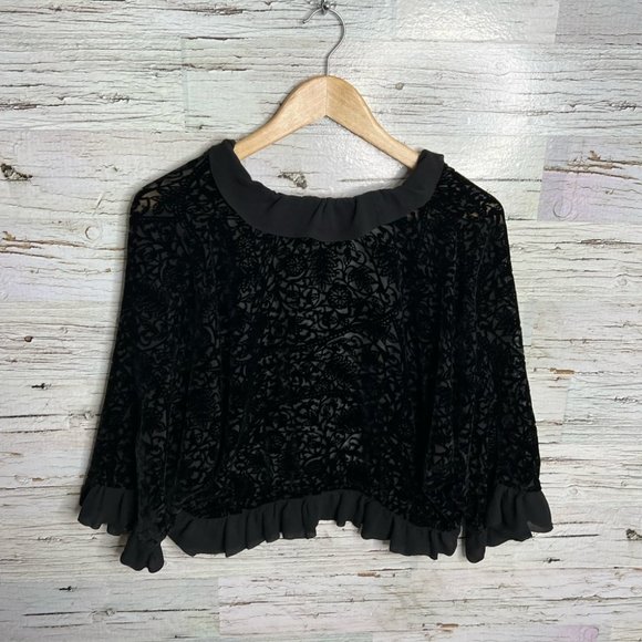 Uru kristine st. Rrik black silk made in usa cardigan sweater small - Picture 7 of 12